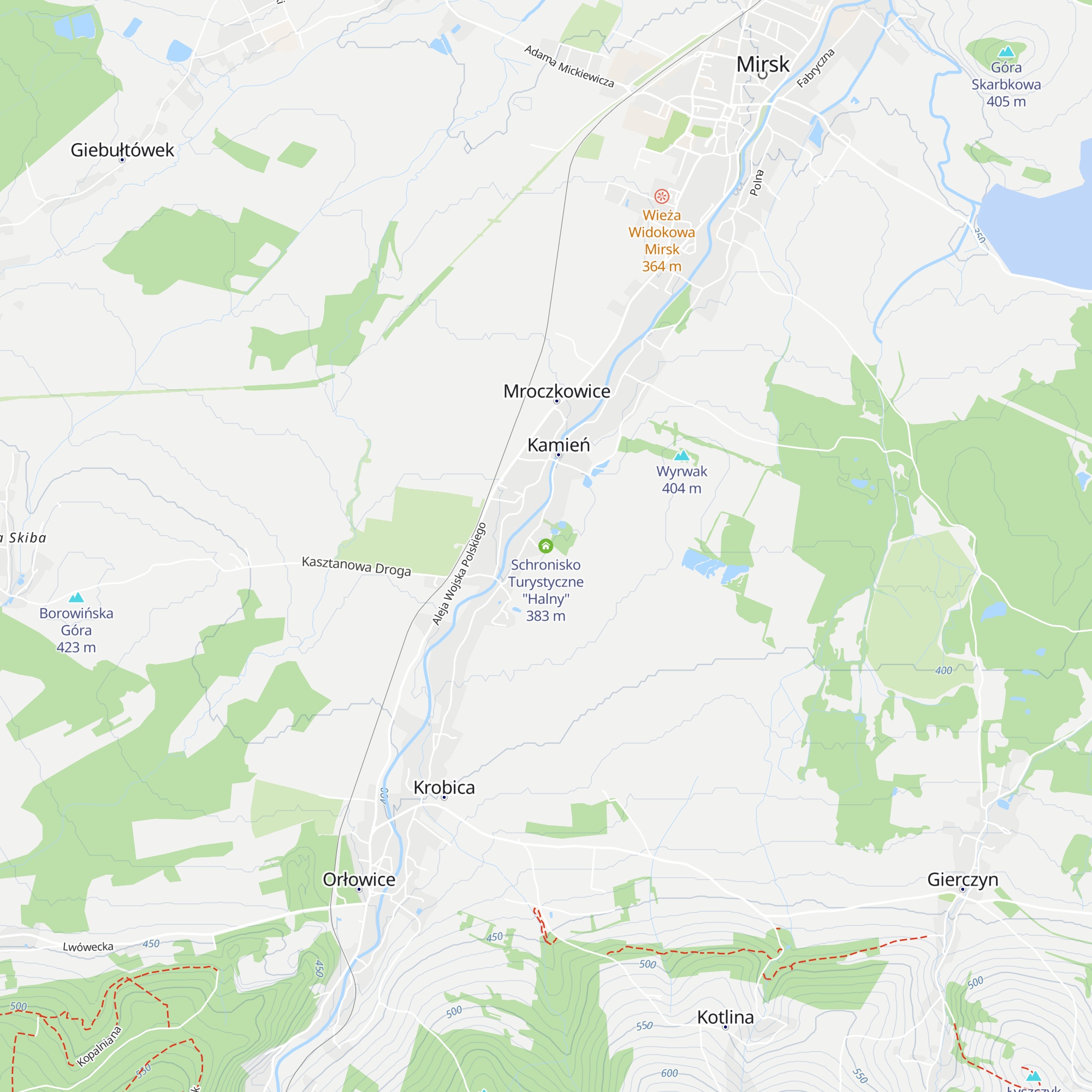 Schronisko Turystyczne "Halny" map