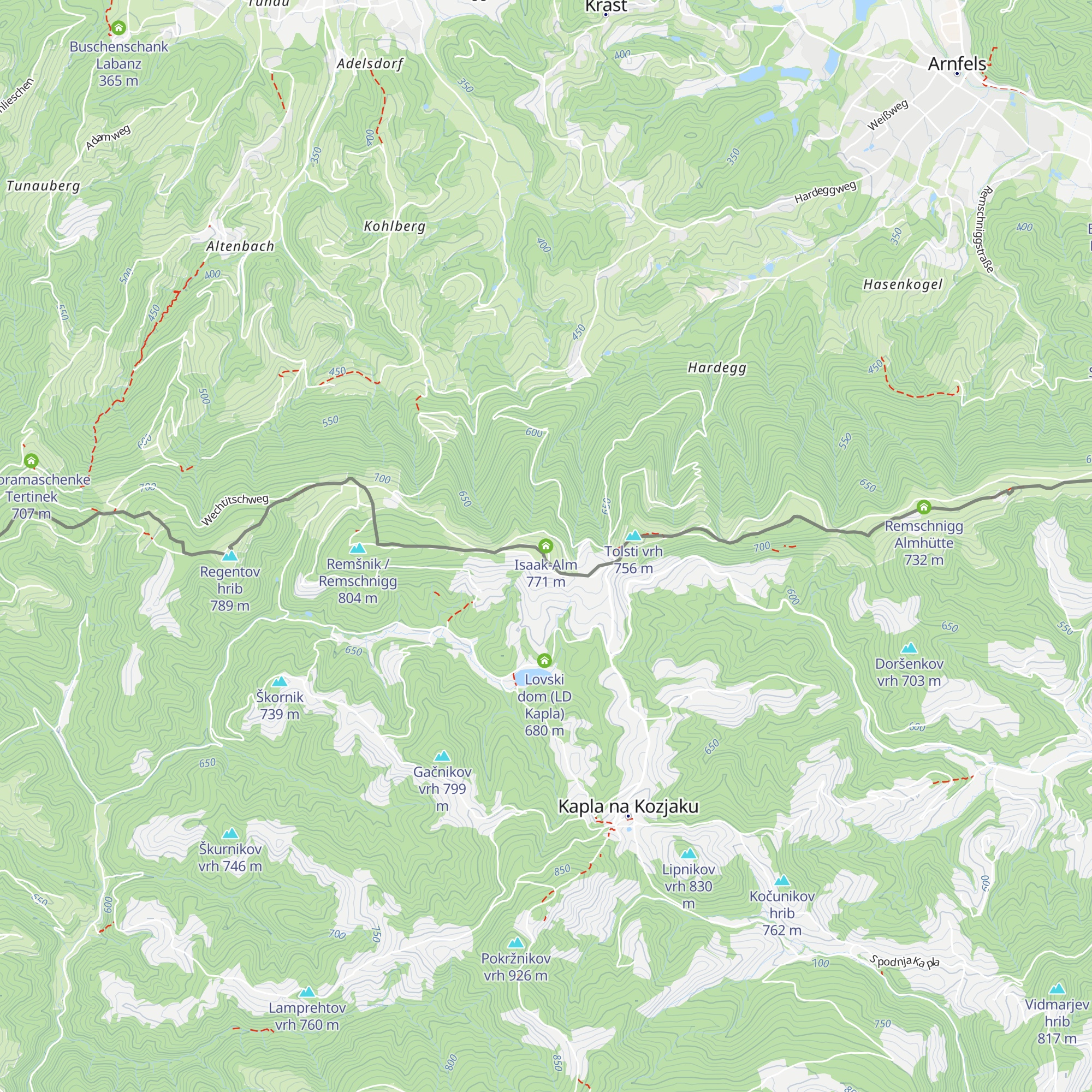 Isaak-Alm map