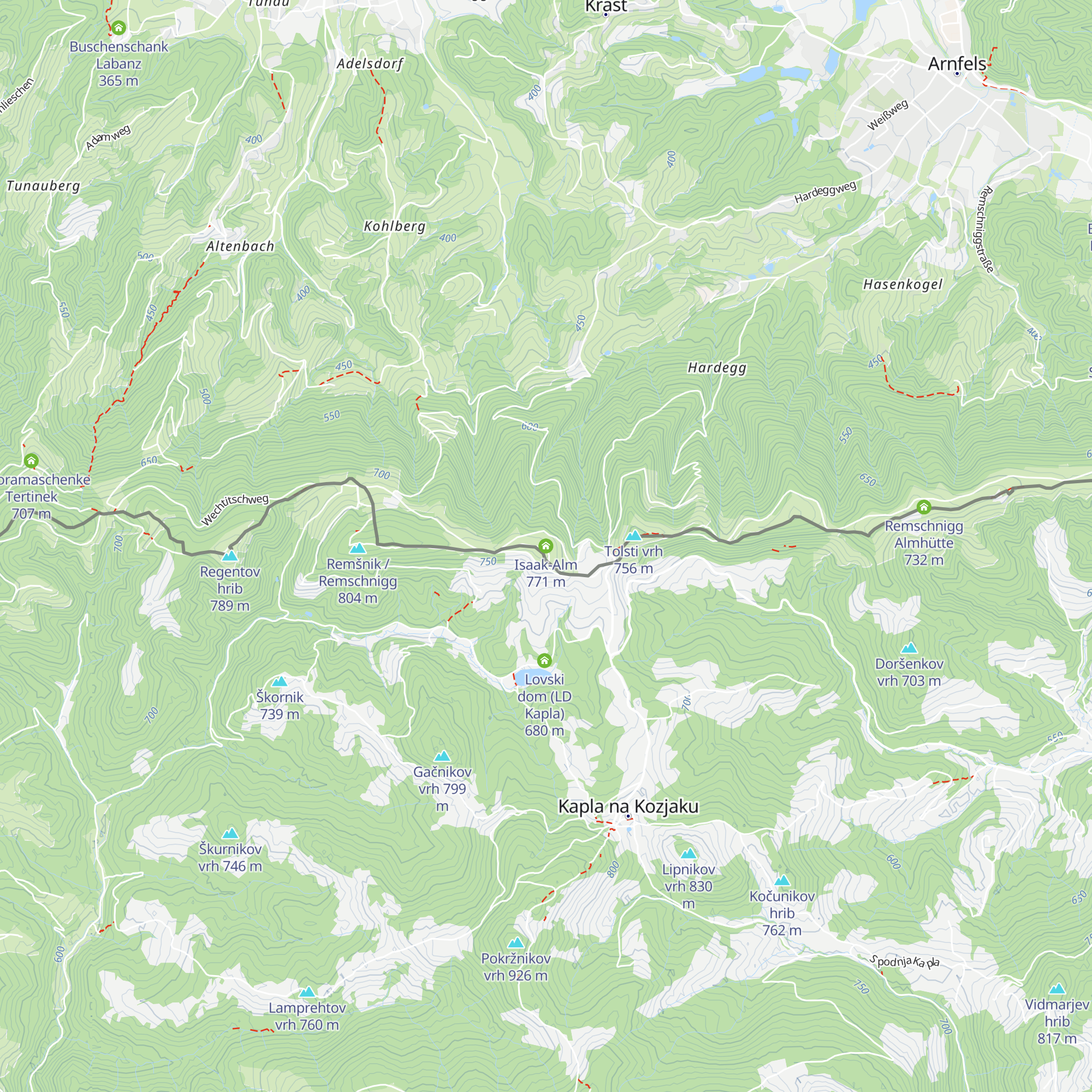 Isaak-Alm map