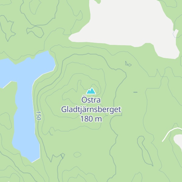 Map of Östra Gladtjärnsberget