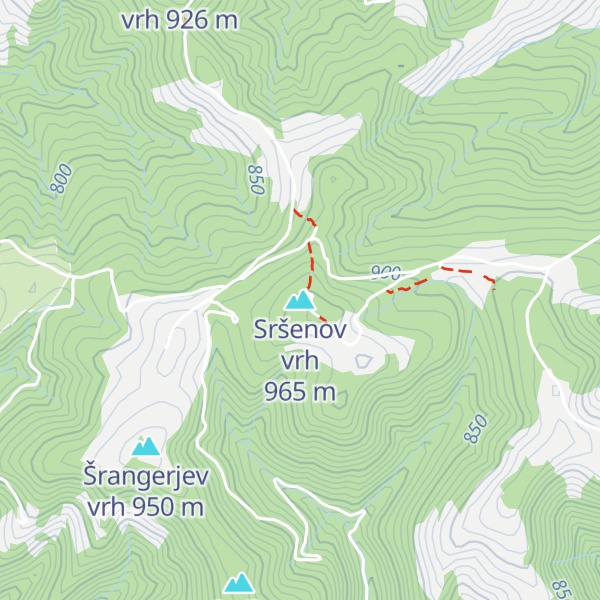 Map of Sršenov vrh