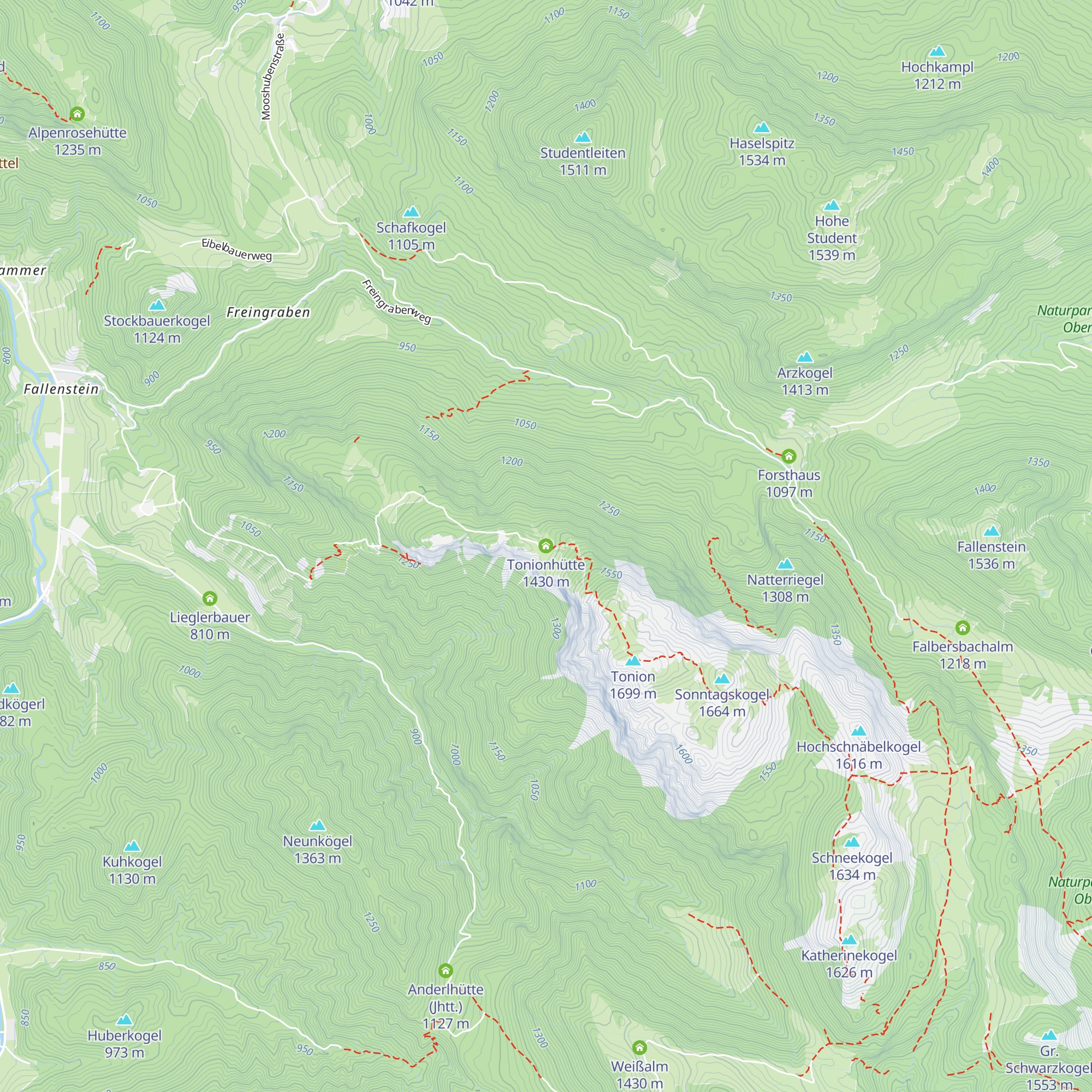 Tonionhütte map