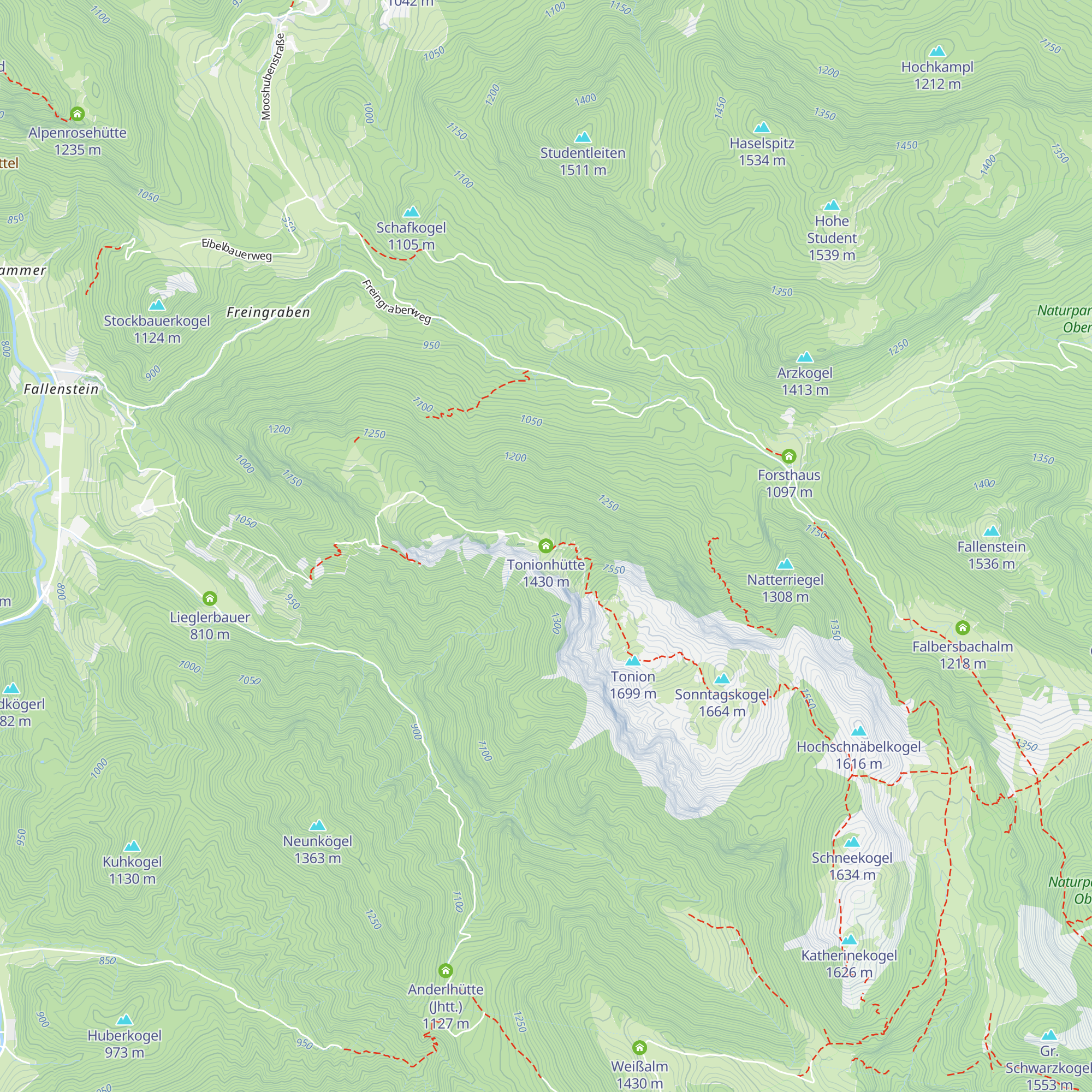 Tonionhütte map