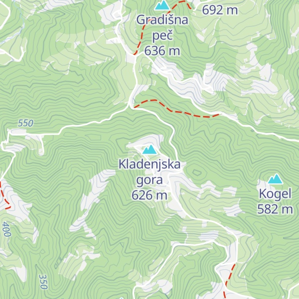Map of Kladenjska gora