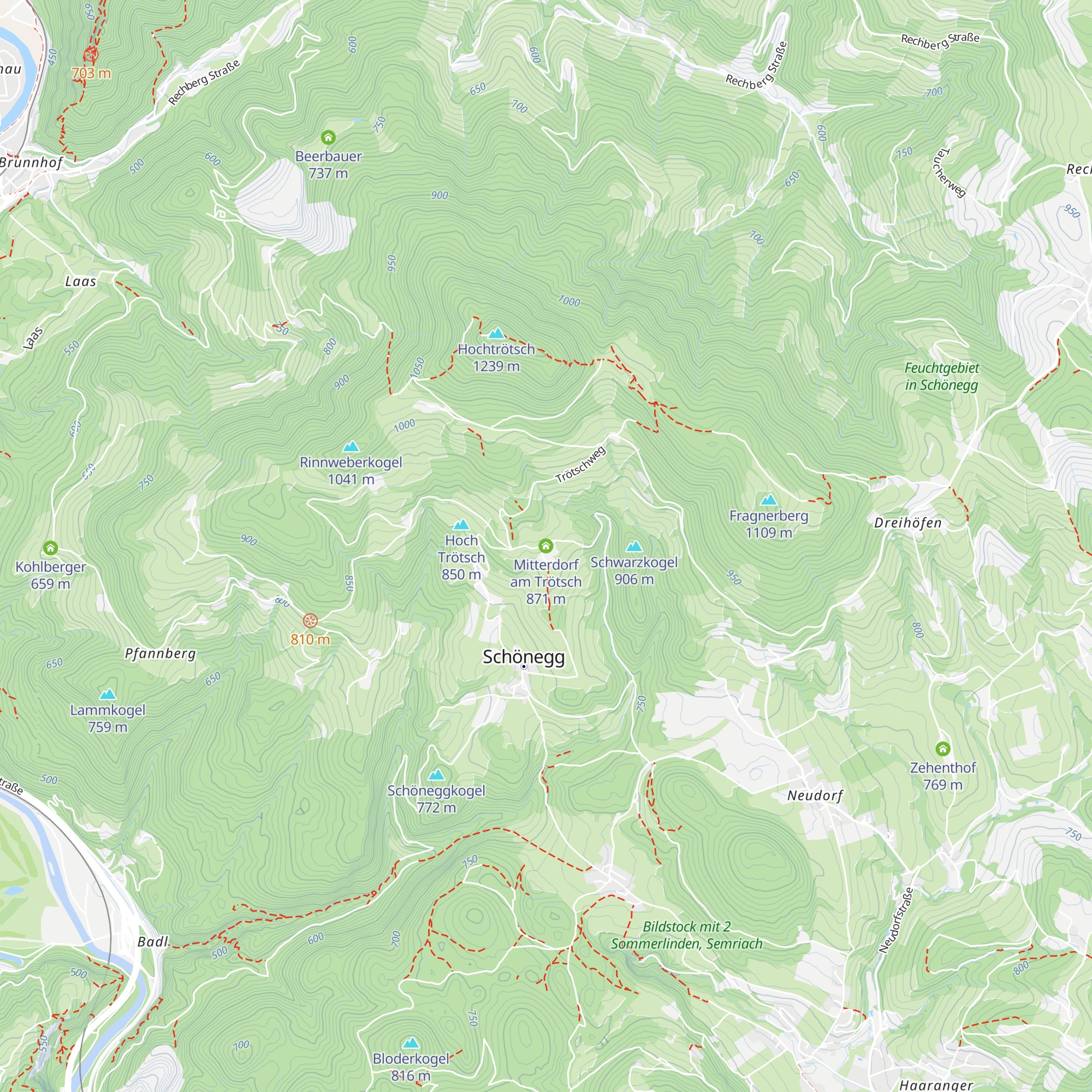 Mitterdorf am Trötsch map