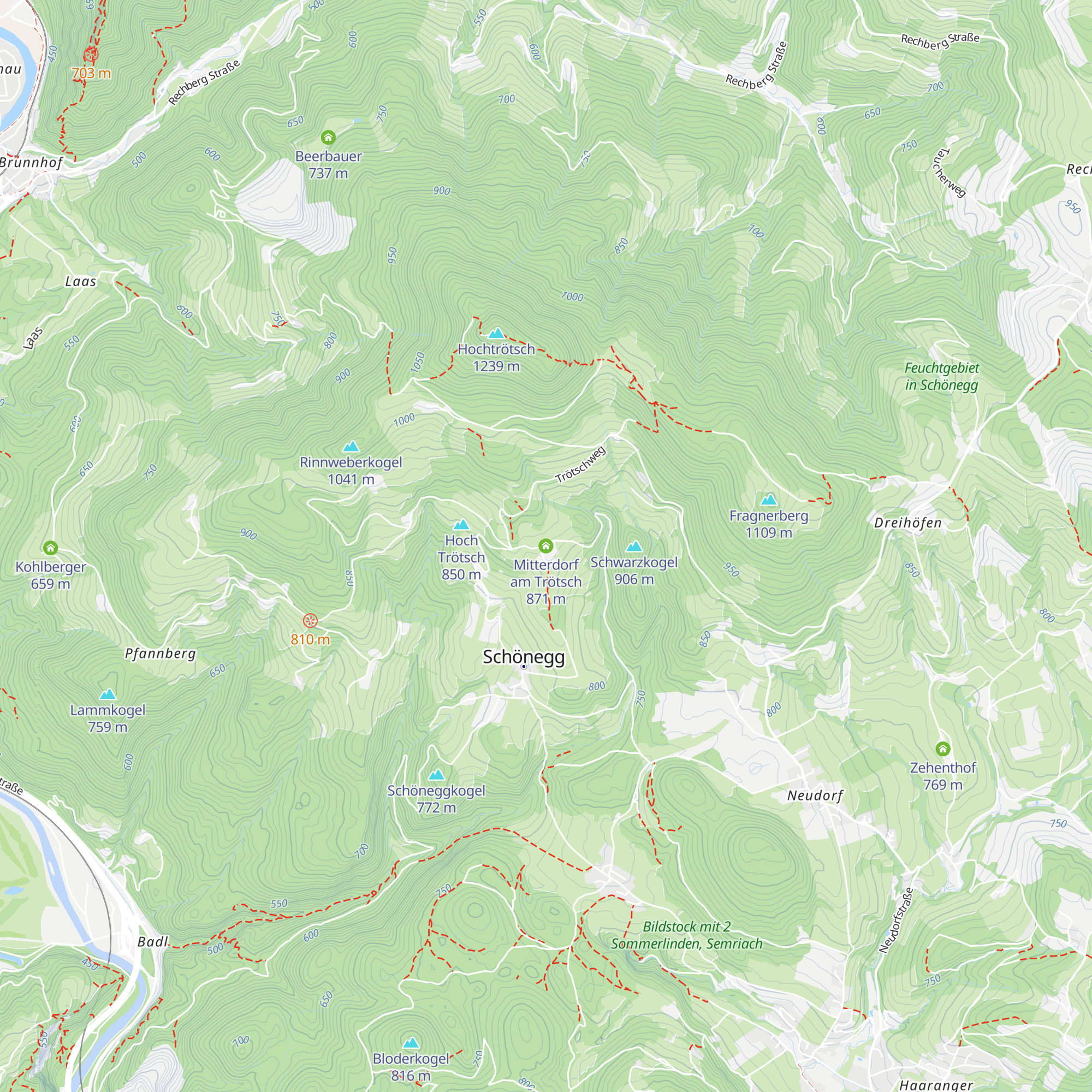 Mitterdorf am Trötsch map