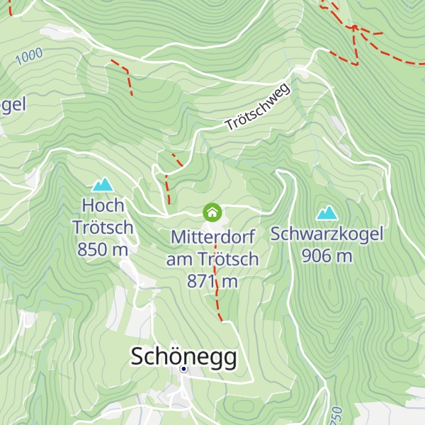 Map of Mitterdorf am Trötsch
