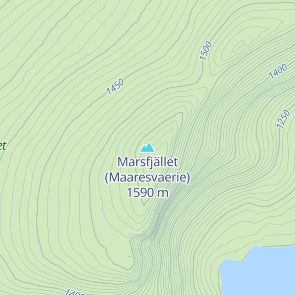 Map of Marsfjället (Maaresvaerie)