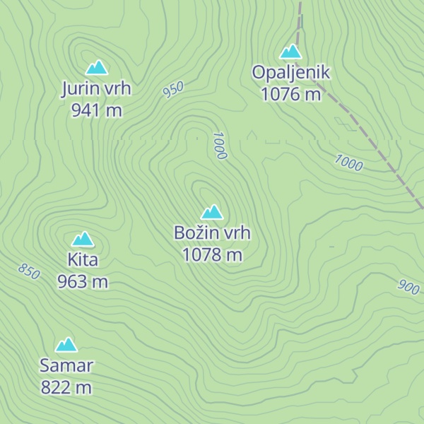 Map of Božin vrh