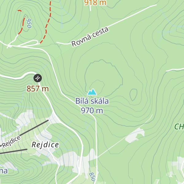 Map of Bílá skála