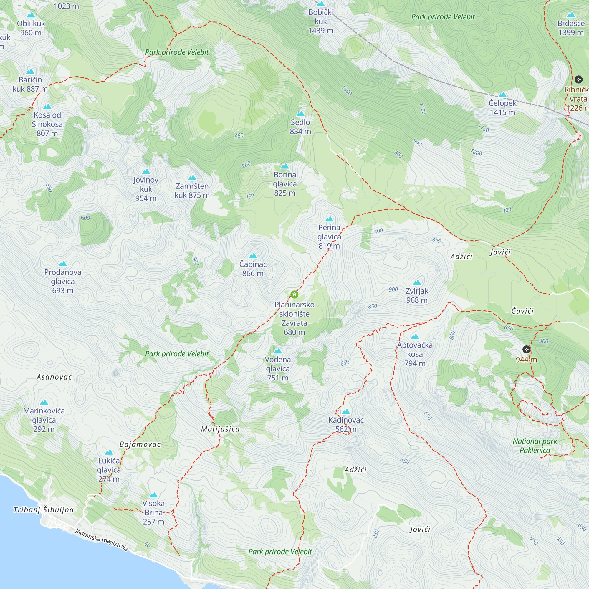 Planinarsko sklonište Zavrata map