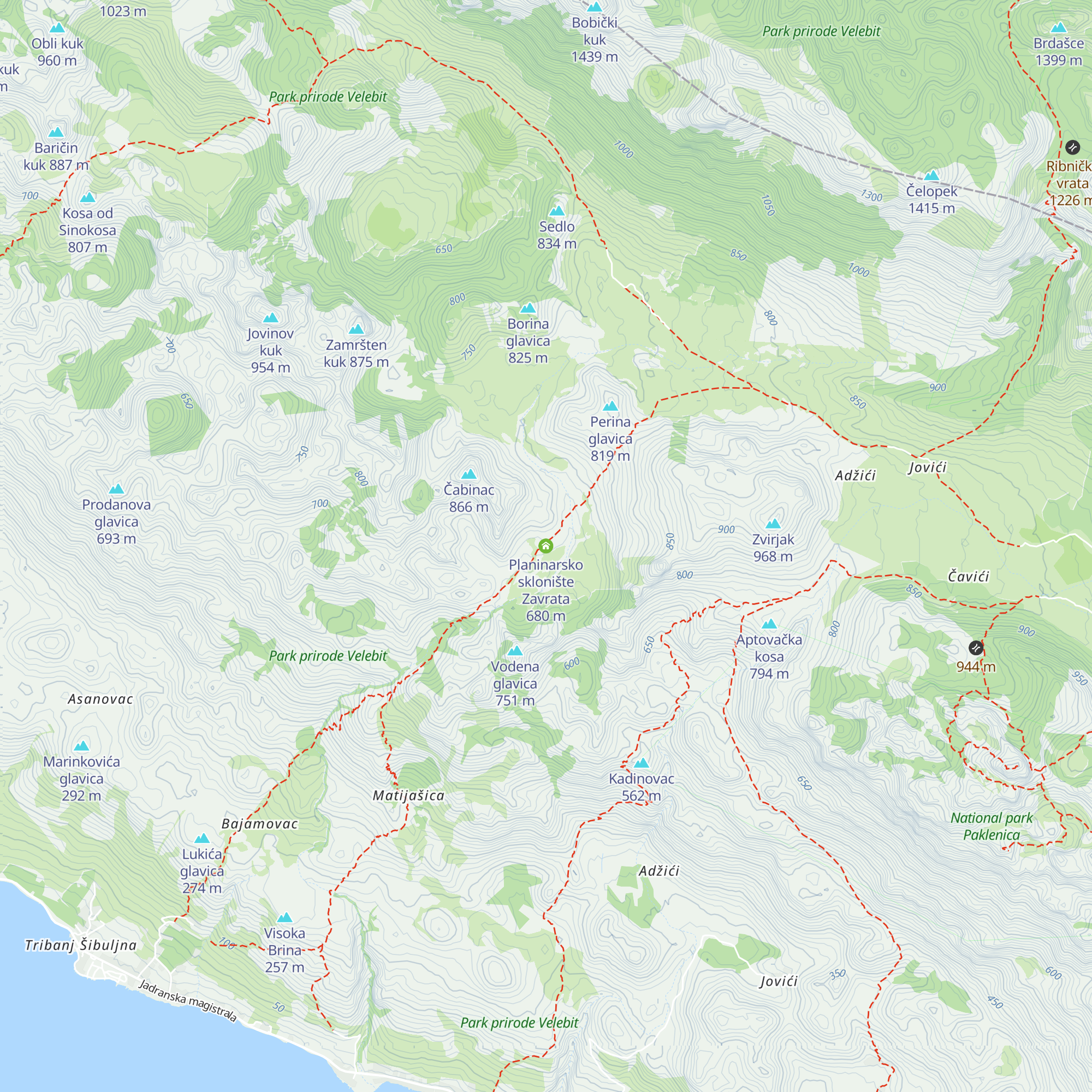Planinarsko sklonište Zavrata map