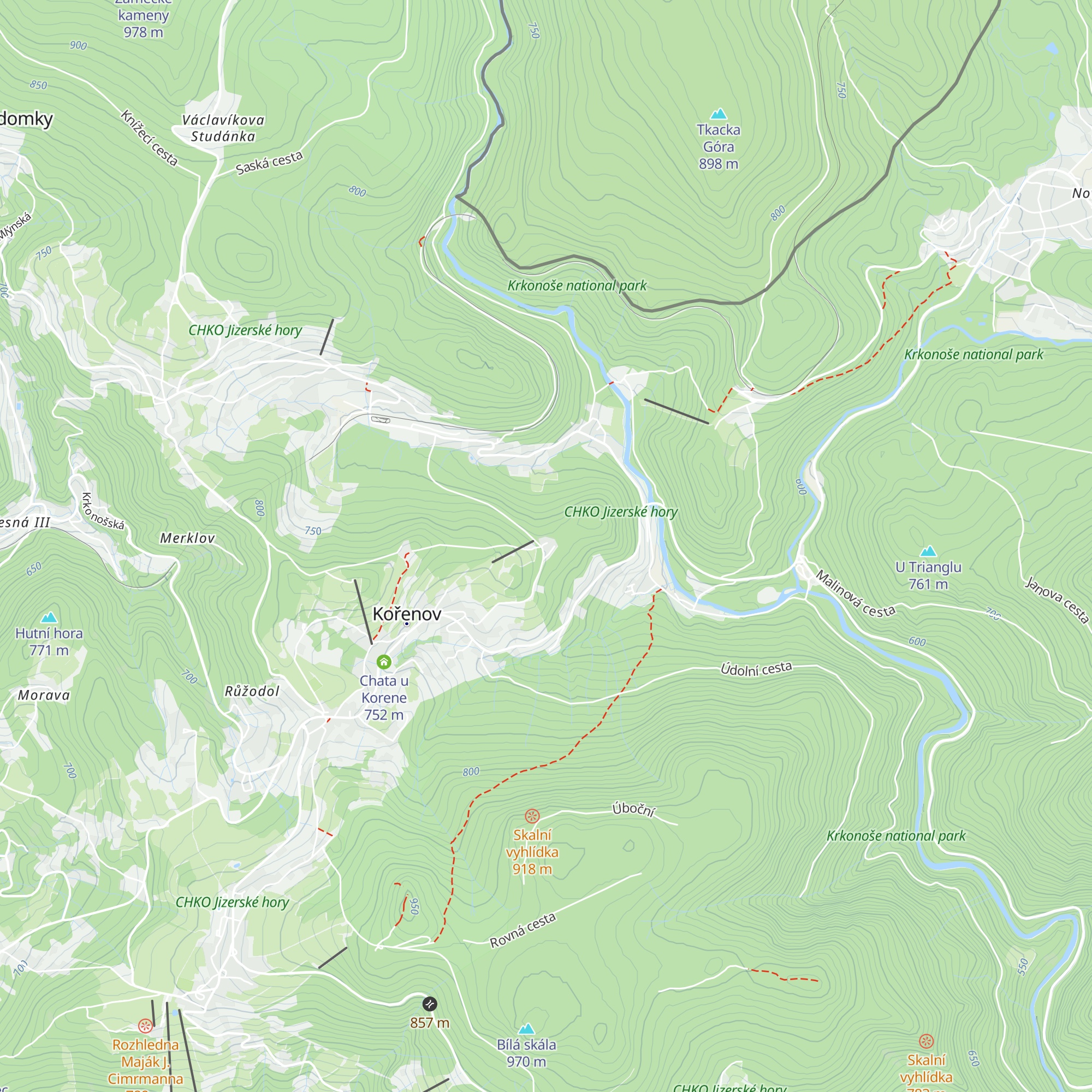 Chata Lesni map