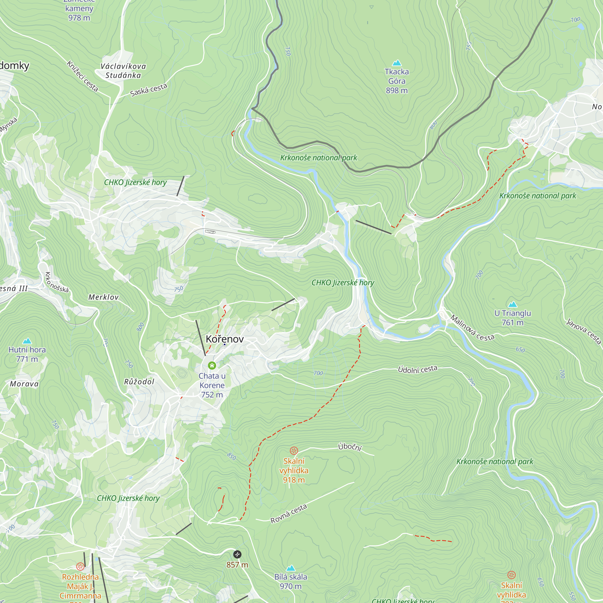 Chata Lesni map