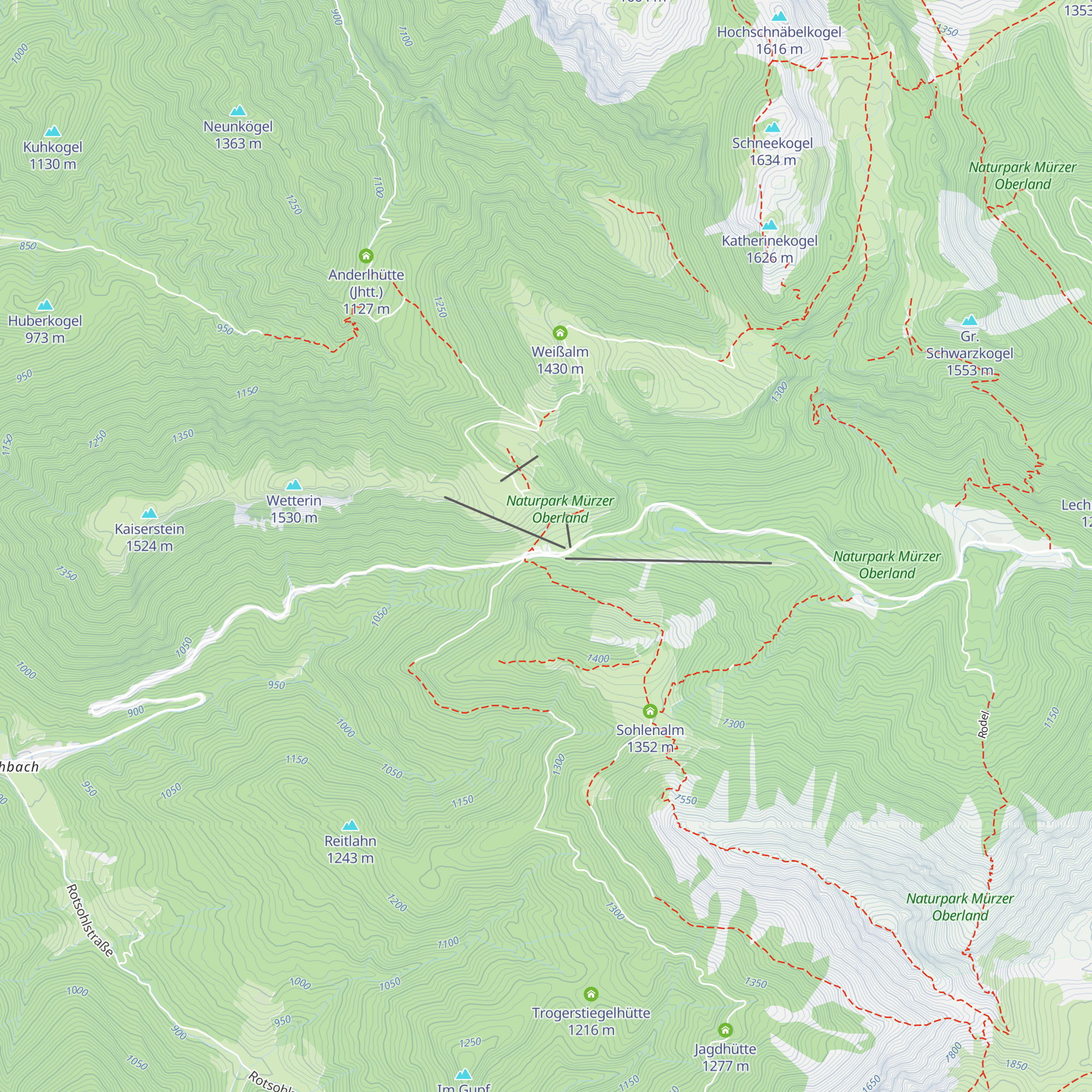 Holzbox Niederalpl map