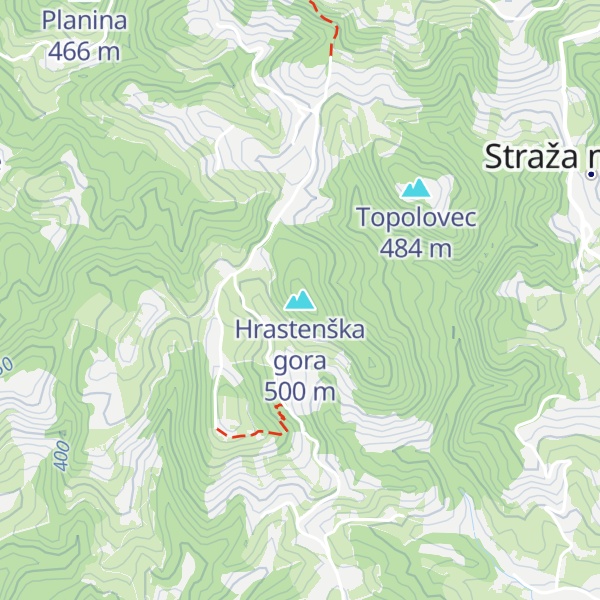 Map of Hrastenška gora