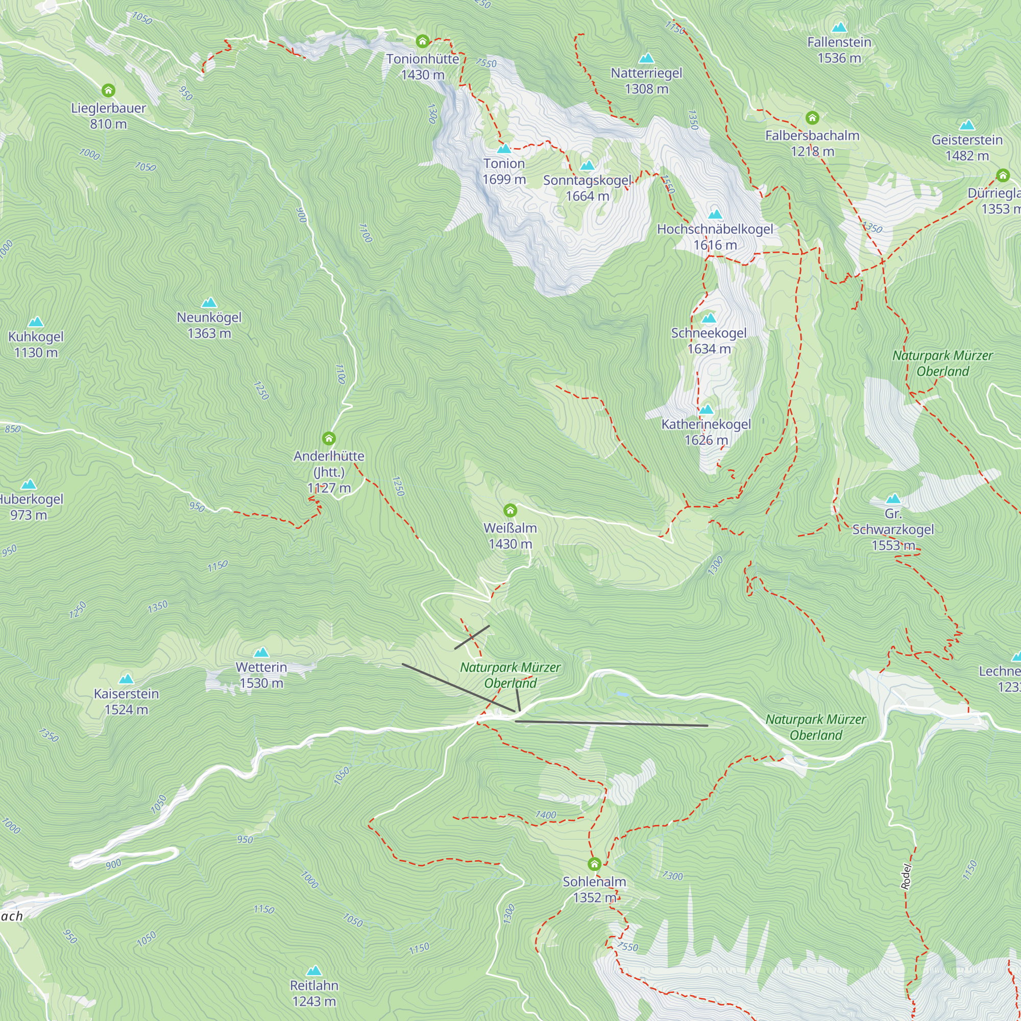 Weißalm map