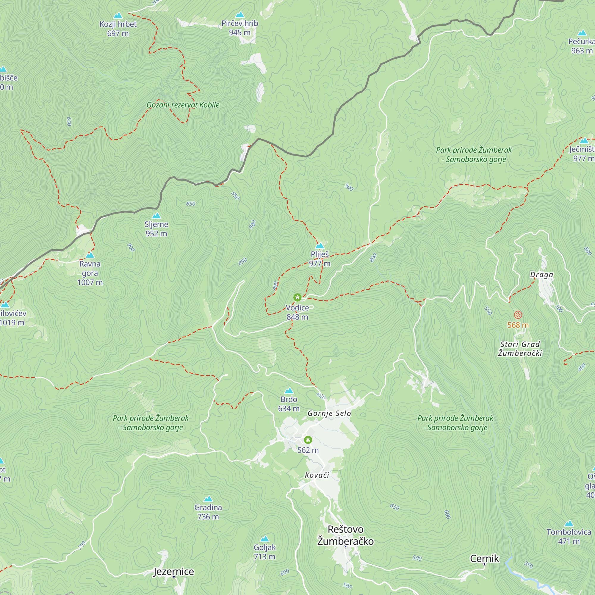 Vodice map