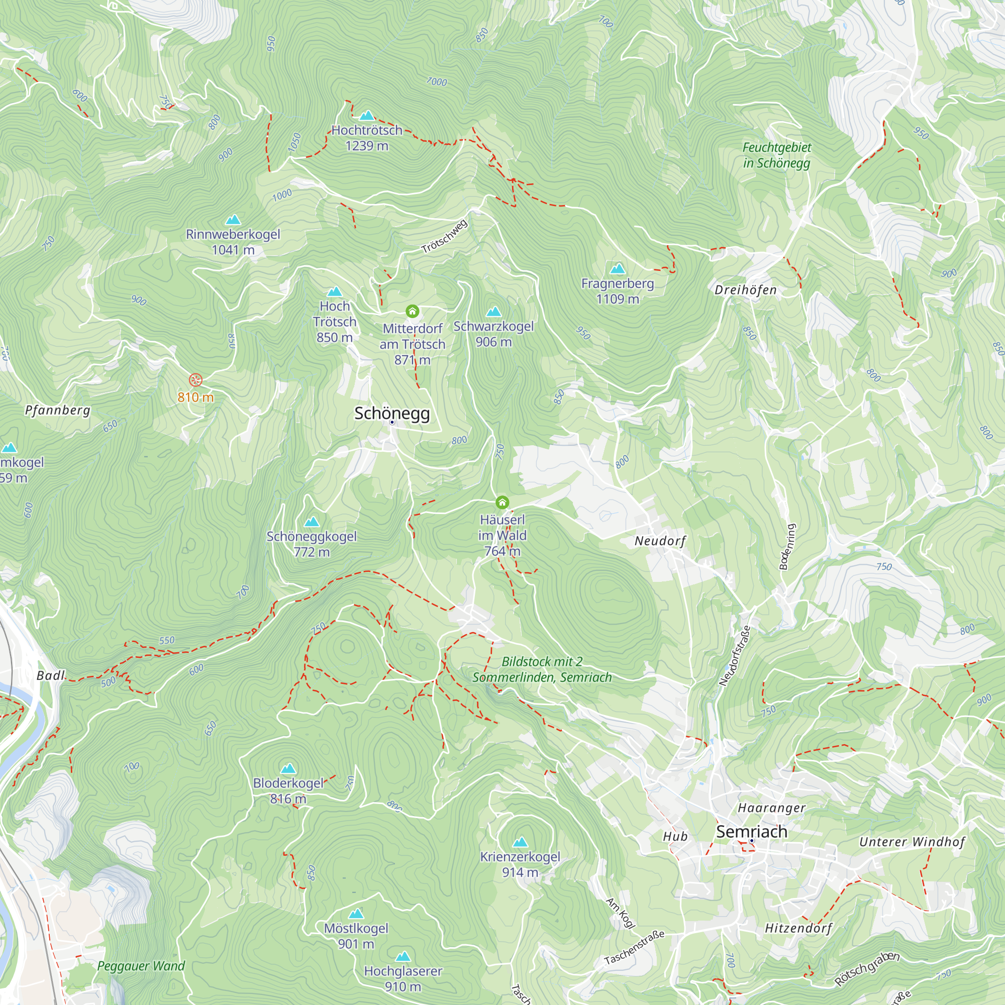 Häuserl im Wald map