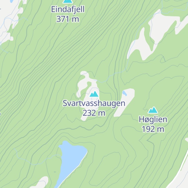 Map of Svartvasshaugen