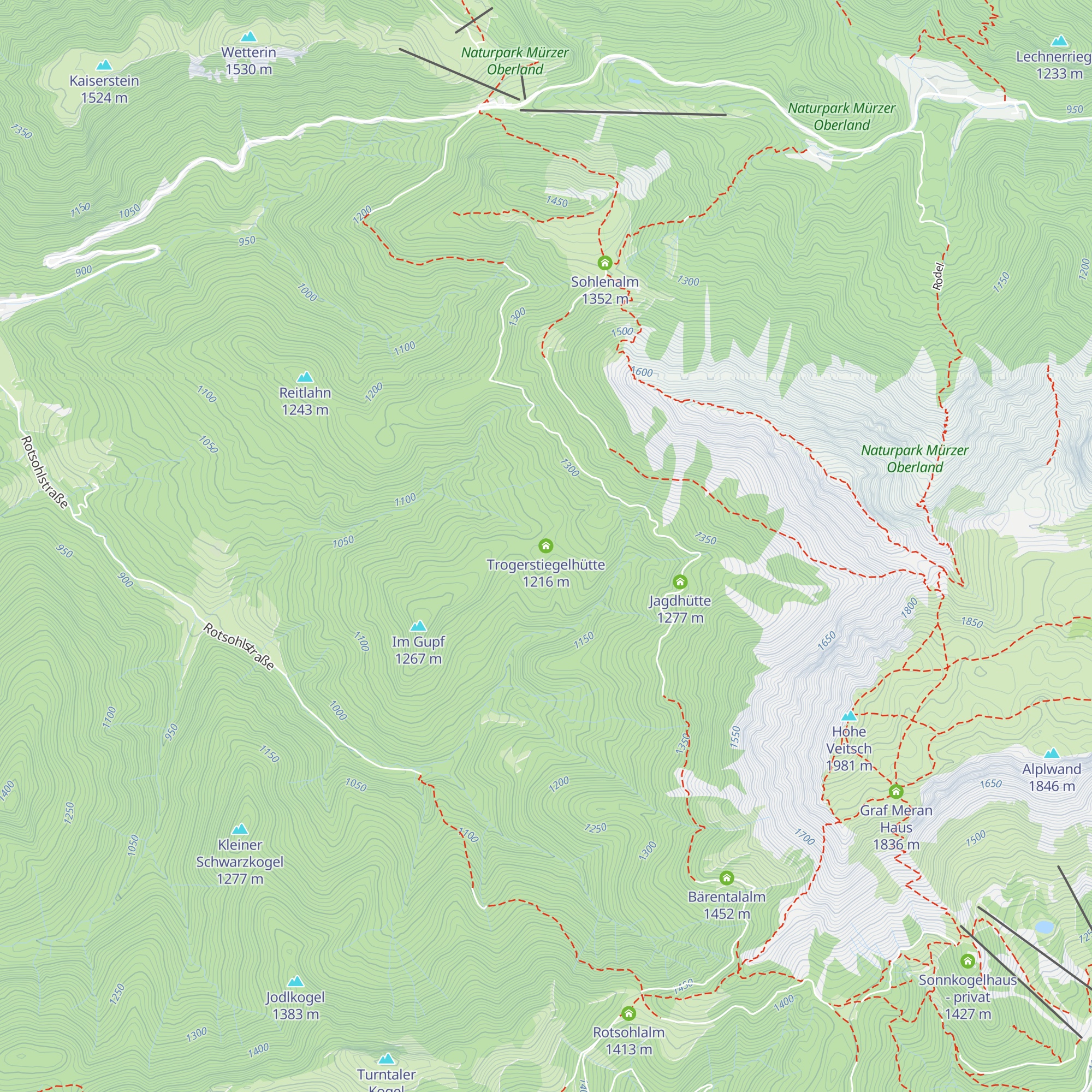 Trogerstiegelhütte map