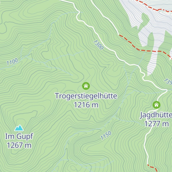 Map of Trogerstiegelhütte