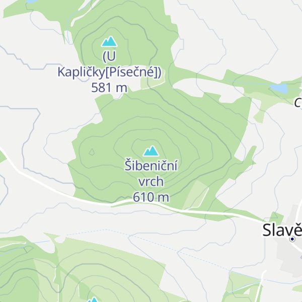 Map of Šibeniční vrch