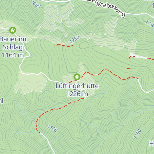 Map of Lüftingerhütte