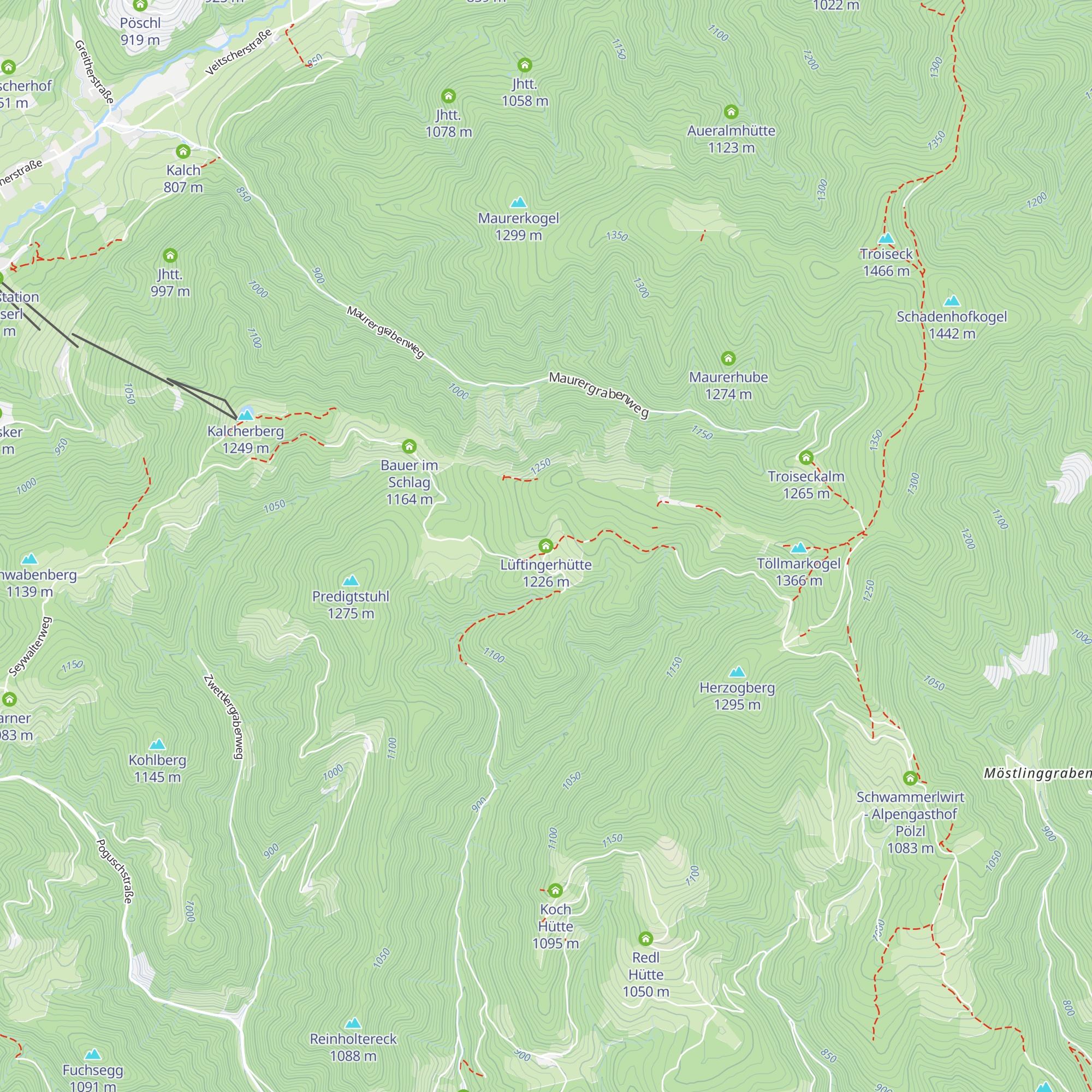 Lüftingerhütte map
