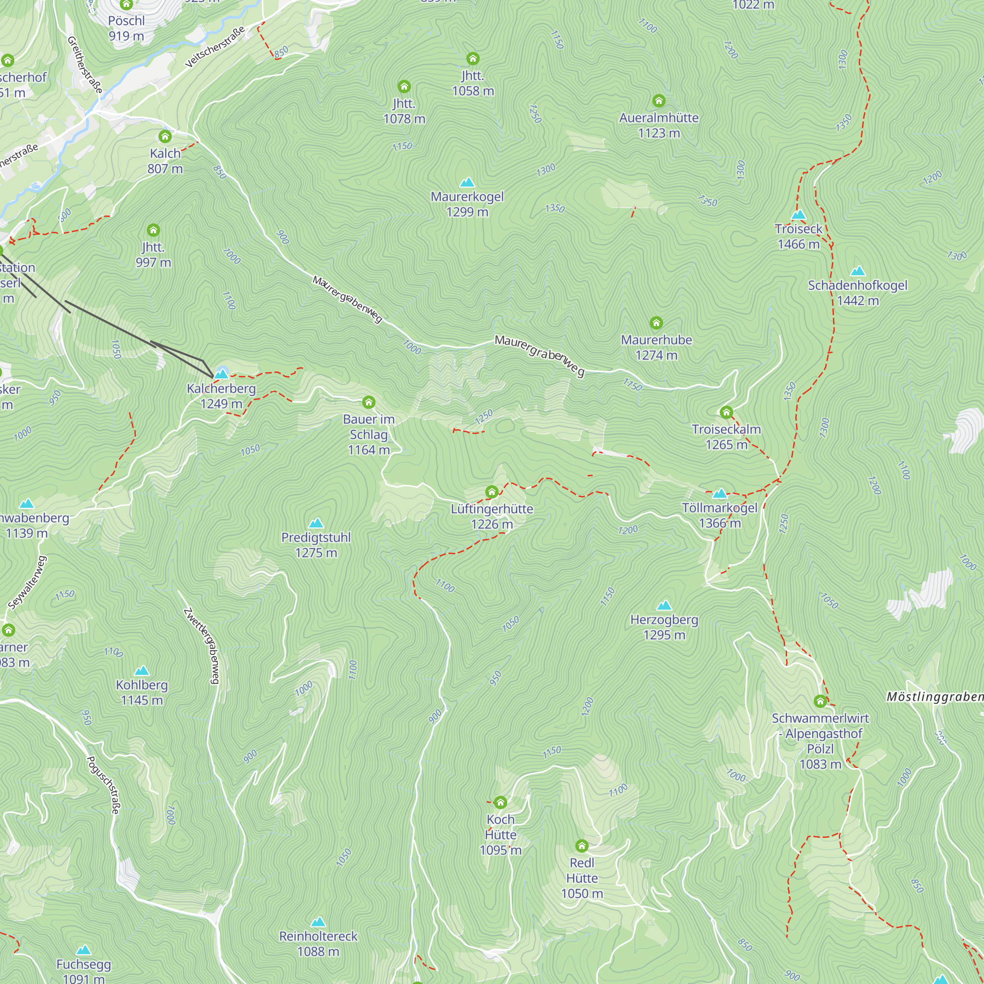 Lüftingerhütte map