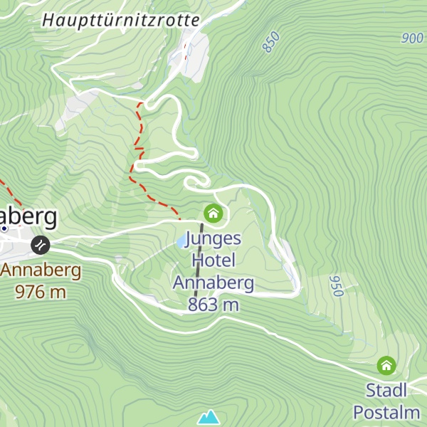 Map of Junges Hotel Annaberg