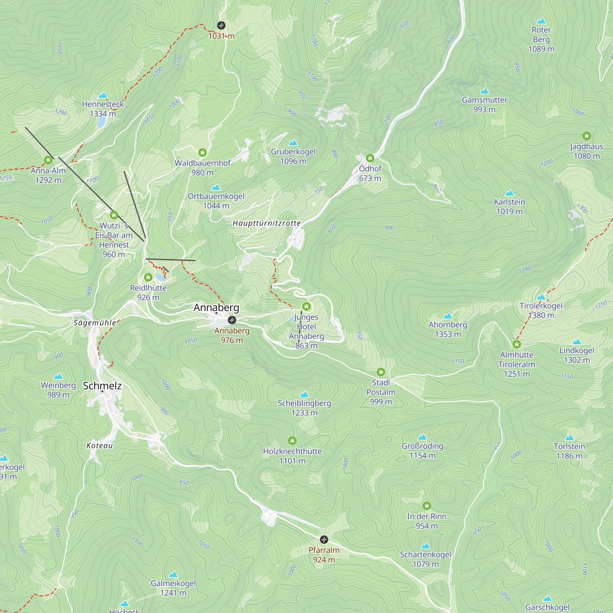 Junges Hotel Annaberg map