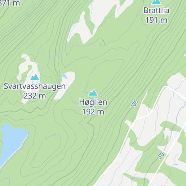 Map of Høglien
