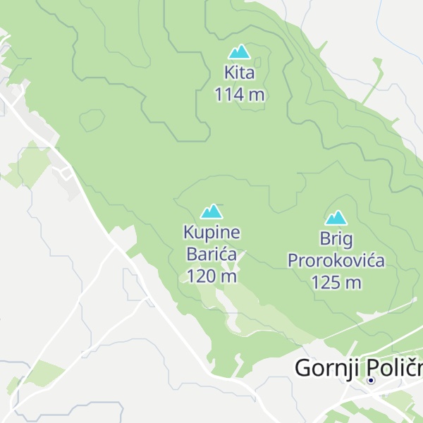 Map of Kupine Barića