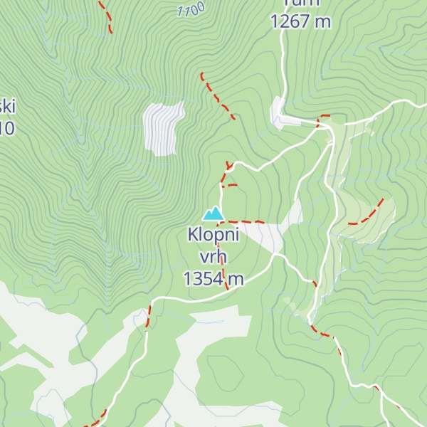 Map of Klopni vrh