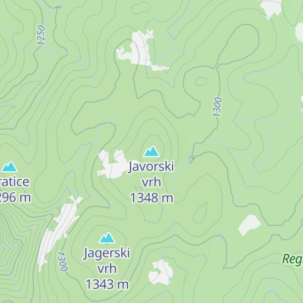 Map of Javorski vrh
