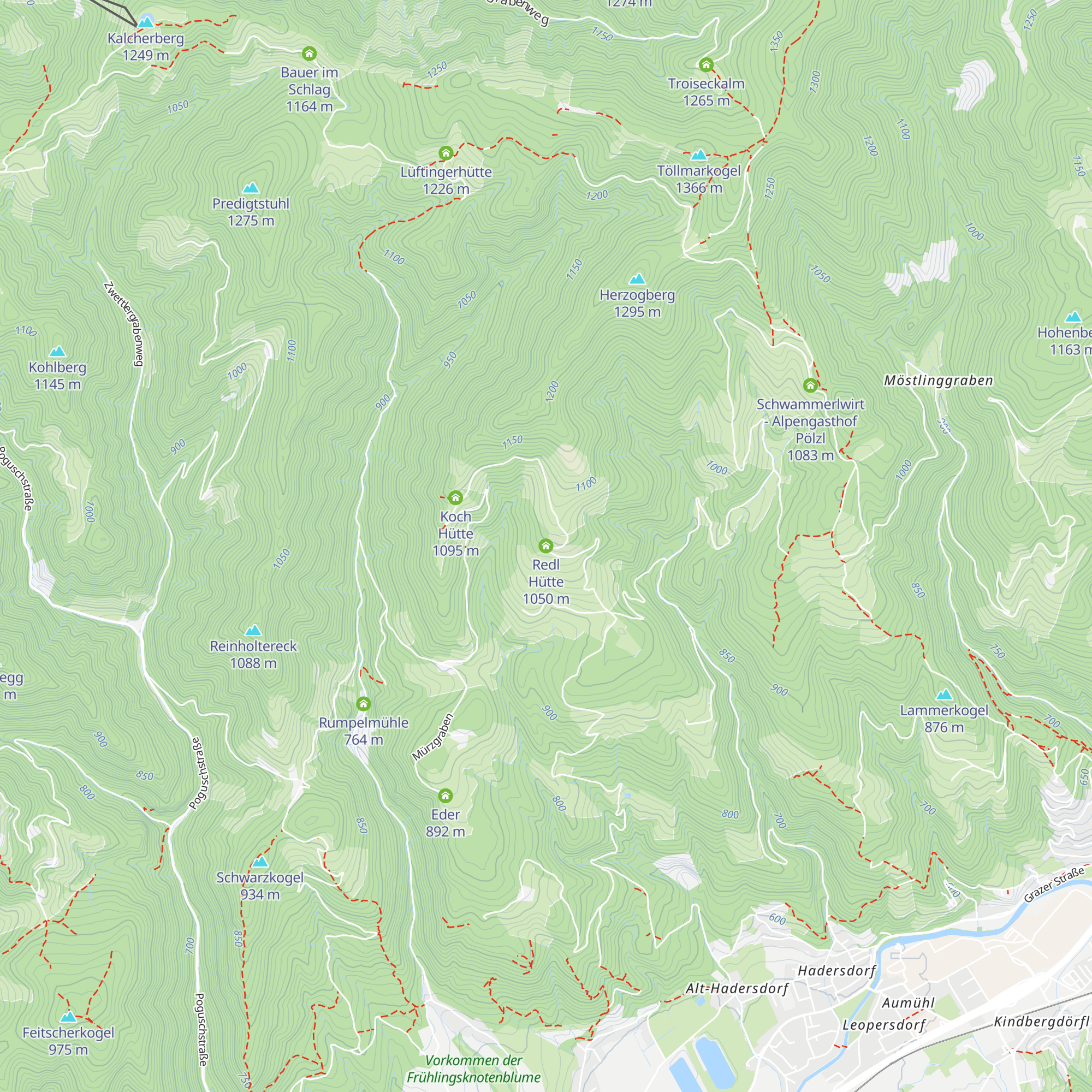 Redl Hütte map