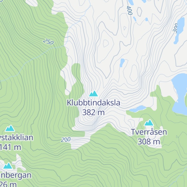 Map of Klubbtindaksla