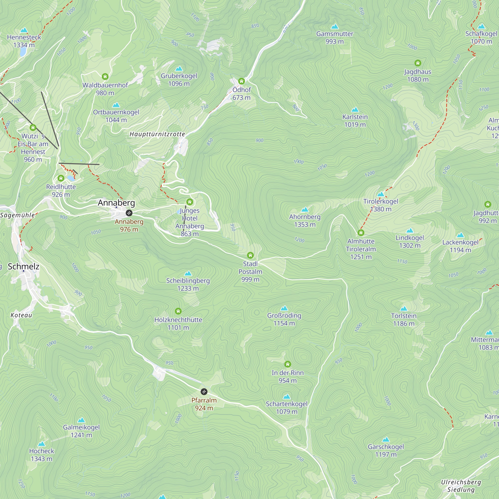 Postalm map