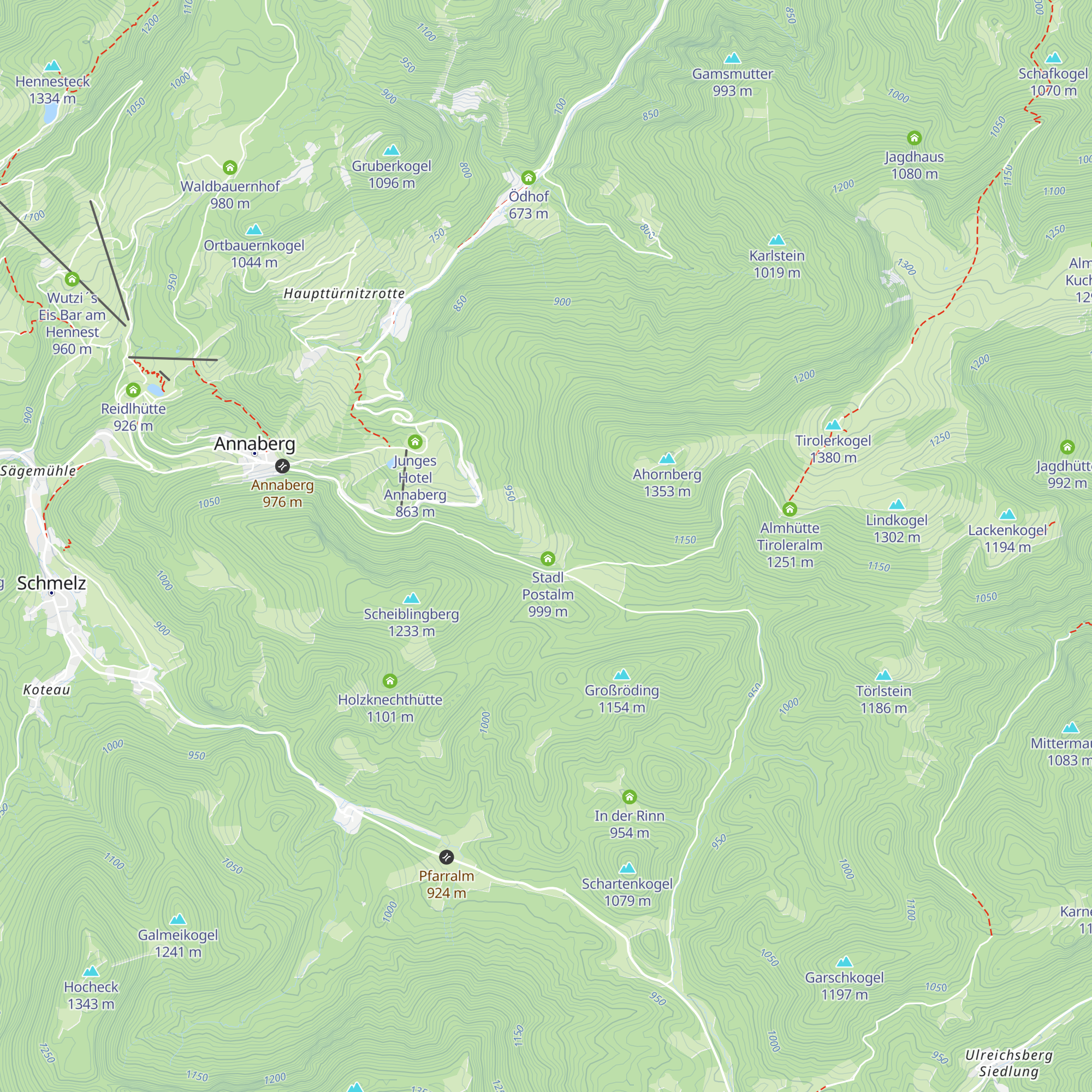 Postalm map