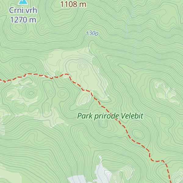 Map of Planinarsko sklonište Marko Novković Rudine
