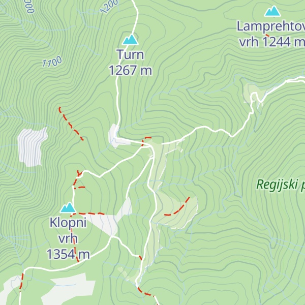 Map of Koča na Klopnem vrhu
