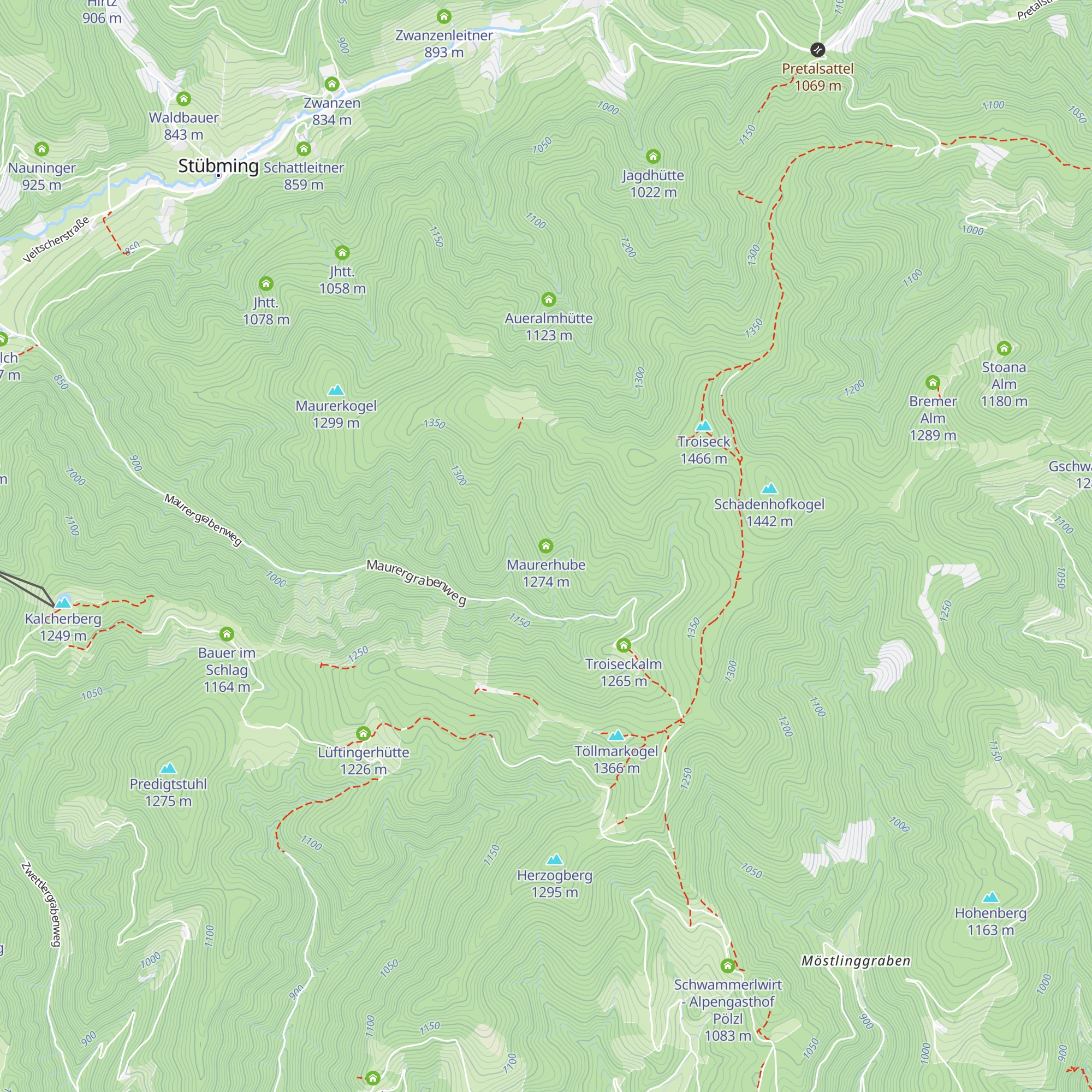 Maurerhube map