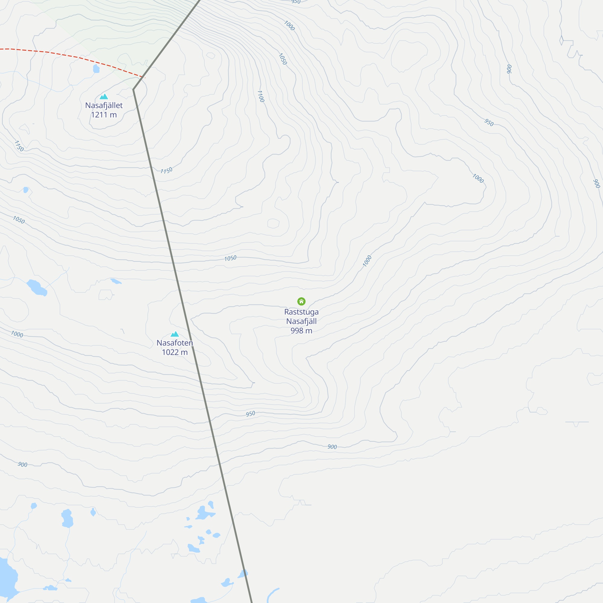 Raststuga Nasafjäll map