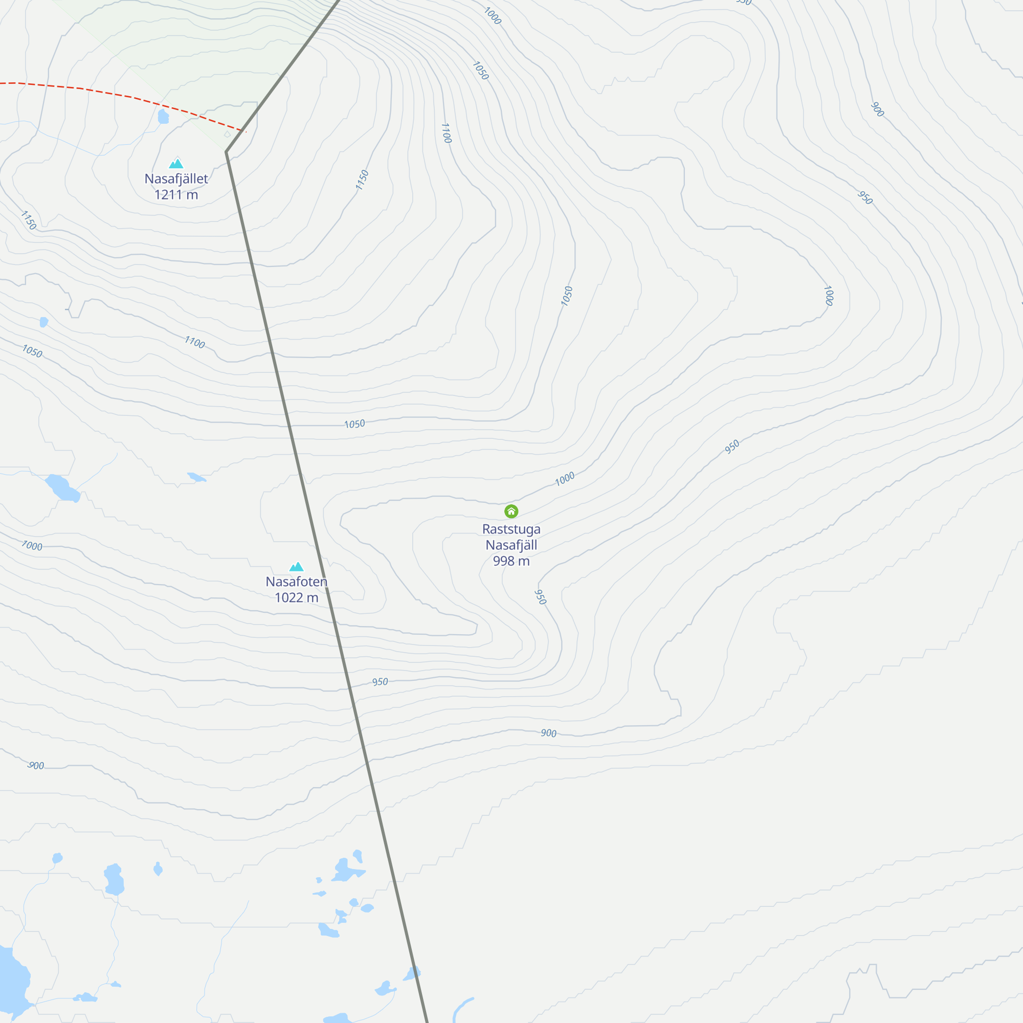 Raststuga Nasafjäll map