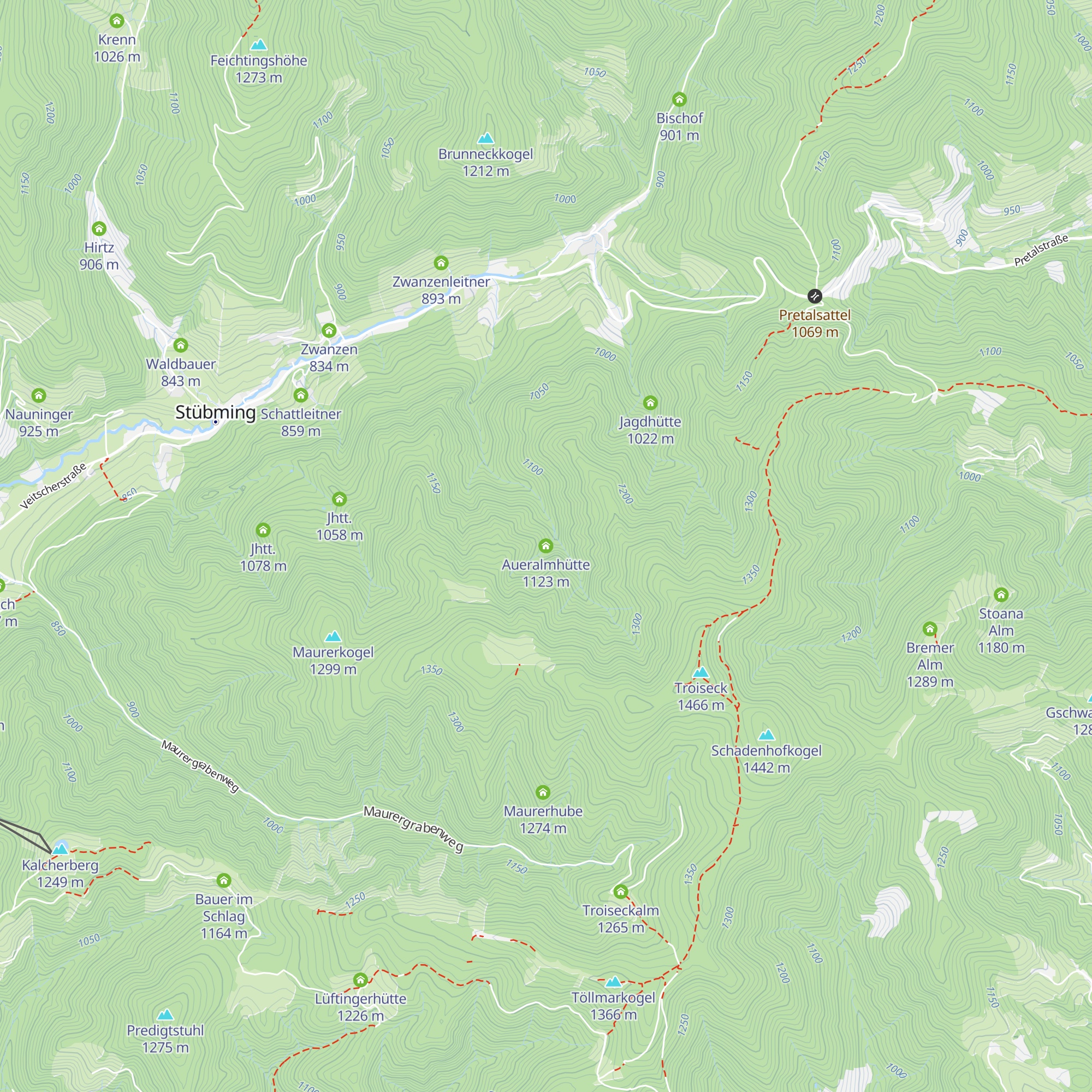 Aueralmhütte map