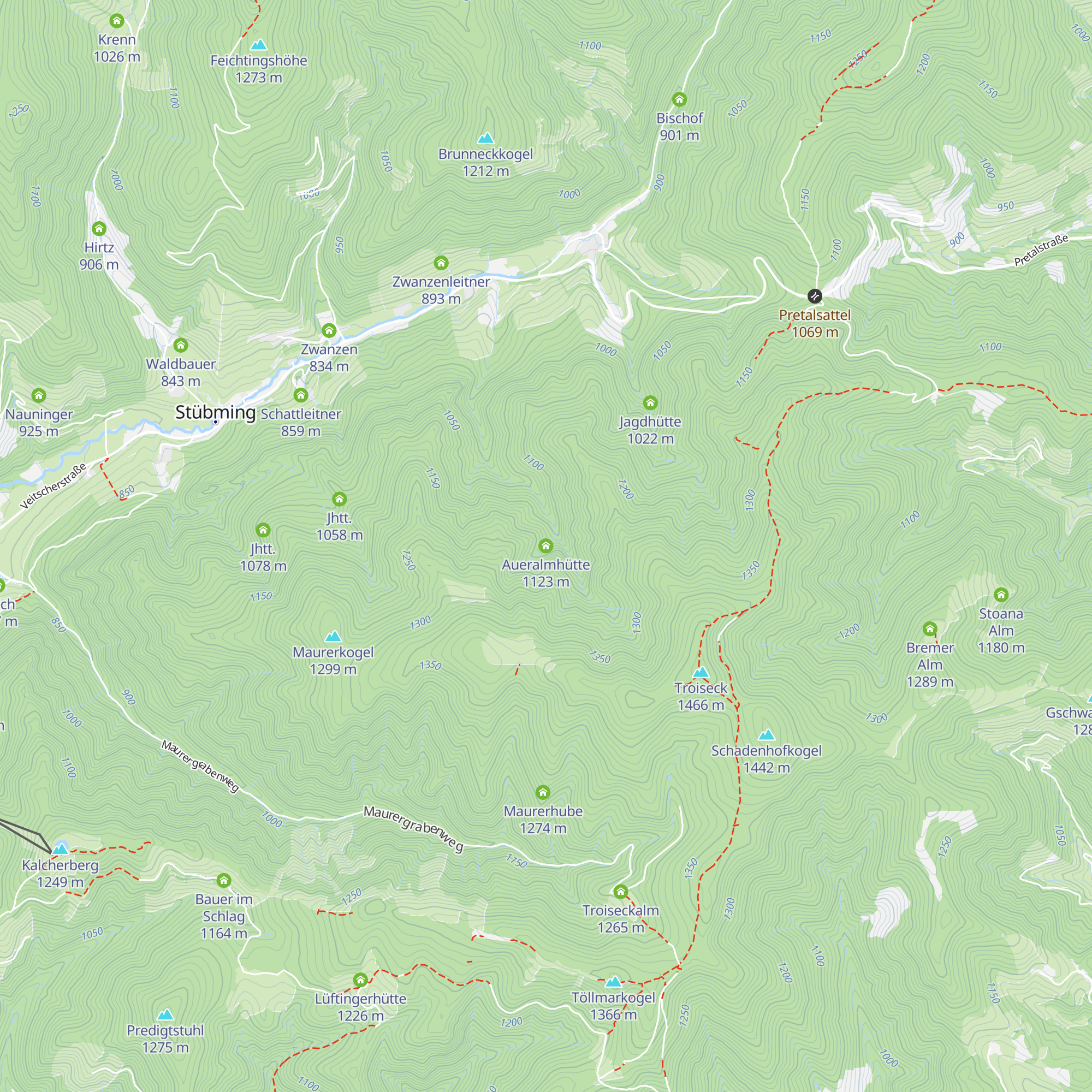 Aueralmhütte map