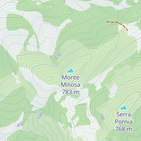 Map of Monte Miliosa
