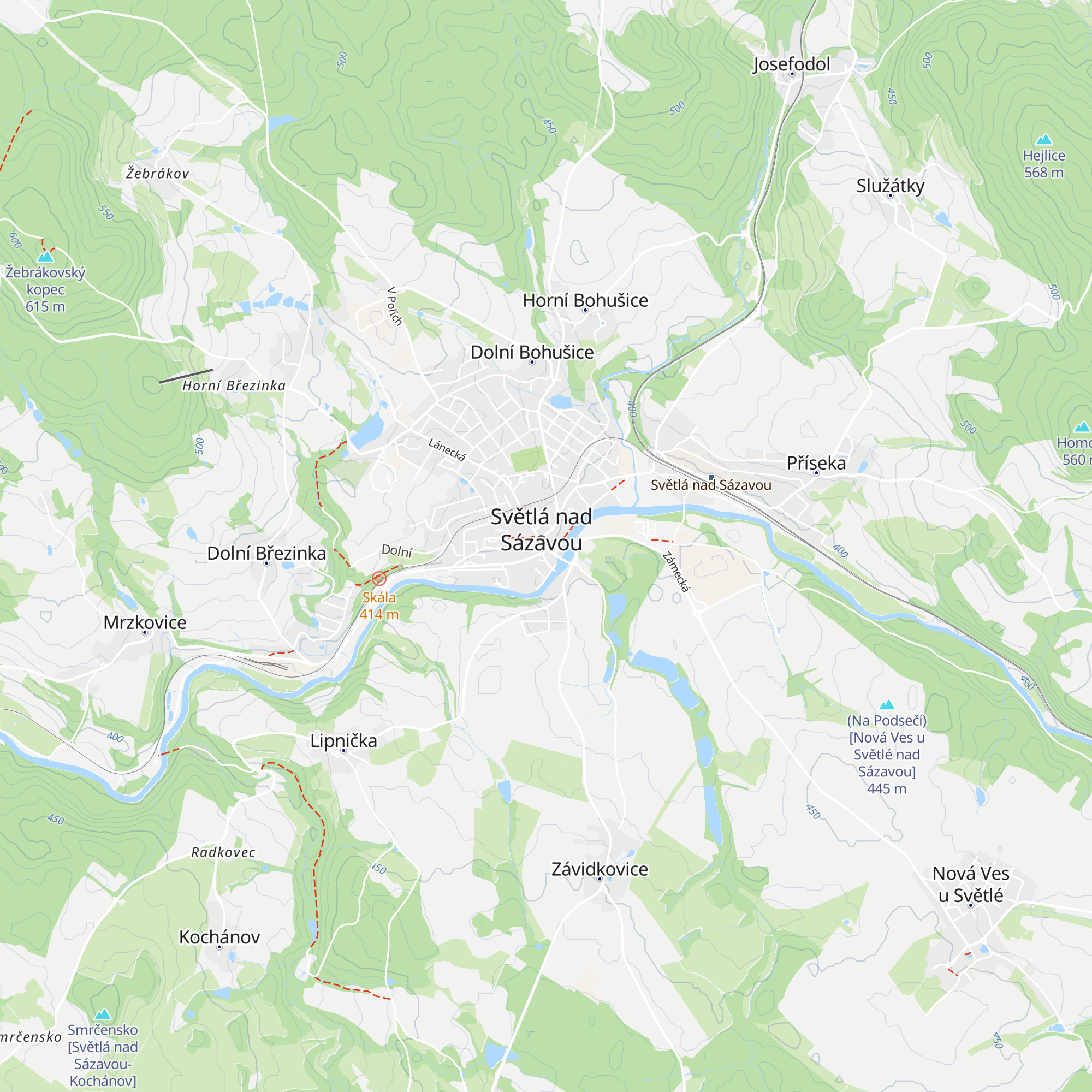 Infocentrum Světlá n.Sáz. map