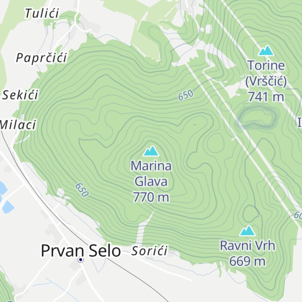 Map of Marina Glava